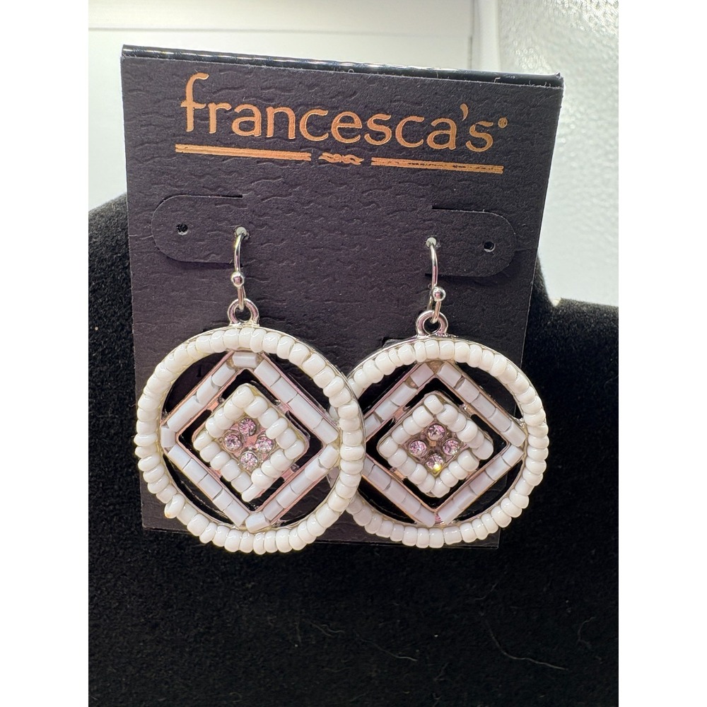 Francesca's BOHO Style Bead and Fake Diamond Dangle Earrings‎